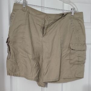 New York & Company Tan Cargo Shorts